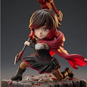 Ruby Rose Chibi STL File – RWBY-inspired Figurine – Instant Download