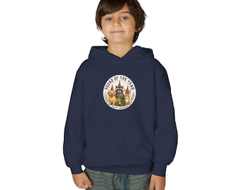 Sudadera con capucha juvenil con parche de perros del Escuadrón del Año, sudadera con cuello redondo de perro adorable, suéter de cumpleaños con temática de safari, suéter para fiestas temáticas de animales salvajes