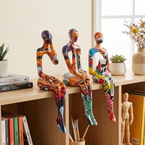 Abstract Sculpture Set: Colorful Handmade Figures (Home Accents)