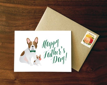 Biglietto personalizzato per la festa del papà del bulldog francese