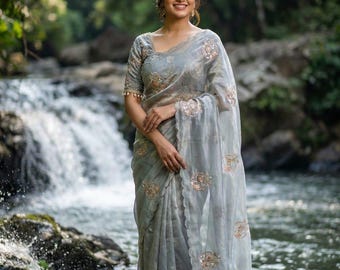 SAREE : Very Soft nd Elegant rich look space silk