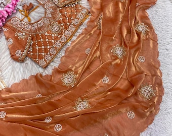 Saree:- Pure Fandy Satin sarees with