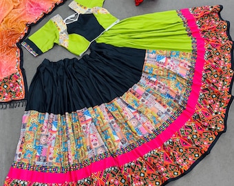 New Lounching Digital Print Muslin Cotton Lehenga Choli