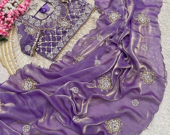 Saree:- Pure Fandy Satin sarees with