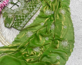 Saree:- Pure Fandy Satin sarees with
