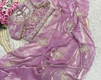 Saree:- Pure Fandy Satin sarees with