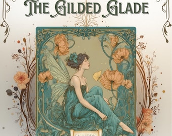 The Gilded Glade Personalized Art Nouveau Fairy Bookplate Set Vintage Floral Ex Libris Labels