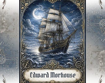 Sailing Ship Bookplates Personalized Ex Libris Labels Set of 24 Nautical Book Lover Gift Custom Library Bookplates Vintage Maritime