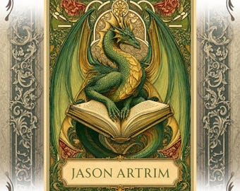 Dragon Bookplates Personalized Ex Libris Labels Set of 24 Fantasy Book Lover Gift Reading Dragon Custom Library Bookplates