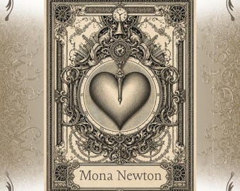 Victorian Heart Bookplates Personalized Ex Libris Labels Set of 24 Gothic Book Lover Gift Custom Library Bookplates Dark Academia