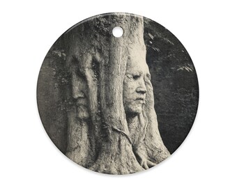 Tree Face Ornament Gothic Forest Spirit Antique Nature Occult Decor