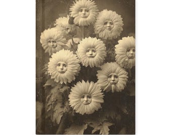 Anthropomorphic Flower Journal Vintage Victorian Botanical Notebook