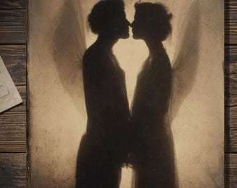 Vintage Victorian Fairy Love Valentines Day Card Gothic Romantic Antique Style Photography Blank Inside