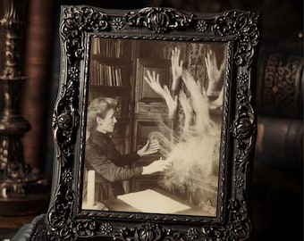 Victorian Seance Spirit Hands Gothic Paranormal Occult Vintage Photography Art Print  Wall Decor