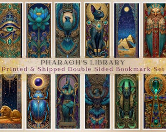 Egyptian Arcana Bookmark Set Colorful Pagan Mystic Fantasy Bookmarks Choose 4, 8, or 12 Printed