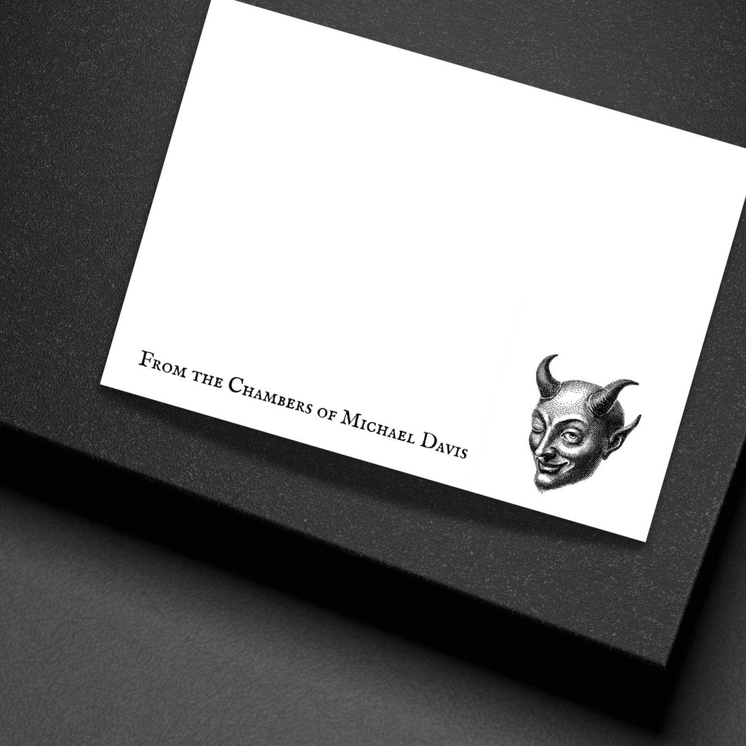 Personalized Devil Note Cards Vintage Gothic Stationery Set With ...
