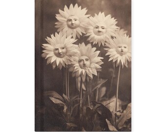 Anthropomorphic Flower Journal Vintage Victorian Botanical Notebook