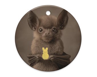 Victorian Baby Bat Peep Ornament Gothic Easter Tree Decoration
