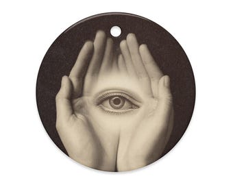 Vintage All Seeing Eye Ornament Victorian Occult Pagan Decor
