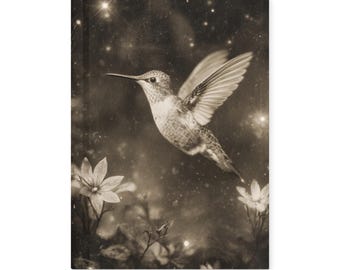 Vintage Hummingbird Journal Victorian Bird Writing Notebook