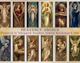 Victorian Angels Bookmark Set Gothic Bookshelves Ornate Reading Art Double Sided Choose 4, 8, or 12 Printed