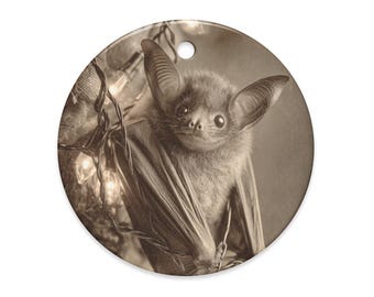 Gothic Bat Christmas Ornament Cute Hanging Bat Holiday Lights Decor