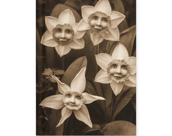 Anthropomorphic Flower Journal Vintage Victorian Botanical Notebook