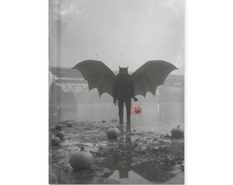 Vintage Victorian Mothman Halloween Trick or Treat Journal