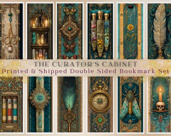 The Curator’s Cabinet Art Nouveau Bookmark Set Alchemist Apothecary Curiosity Gothic Design Choose 4, 8, or 12 Printed