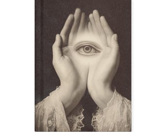 Vintage All Seeing Eye Journal Victorian Occult Writing Notebook