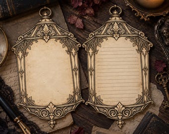 Victorian Lantern Shaped Stationery Gothic Vintage Letter Writing Paper Lined or Unlined