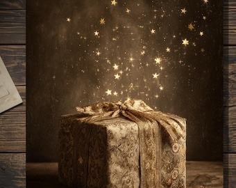 Vintage Celestial Gift Birthday Card Victorian Starry Night Blank Inside