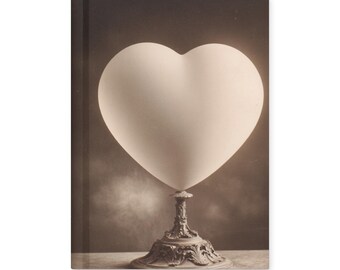 Vintage Victorian Heart Sculpture Gothic Romantic Hardcover Notebook Journal