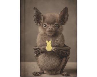 Victorian Baby Bat Peep Journal Gothic Bat Writing Notebook