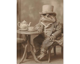 Vintage Victorian Gothic Toad Gentleman Tea Party Notebook