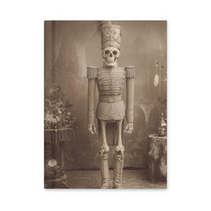 Vintage Skeleton Nutcracker Gothic Journal Creepy Soldier Christmas Notebook