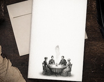 Gothic Séance Stationery Set 5.5 x 8.5 Letter Writing Paper Victorian Spirit Circle Notes with Envelopes