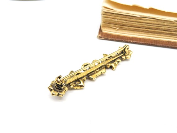 Vintage Unsigned Goldette Gold Jeweled Scorpio Cr… - image 2
