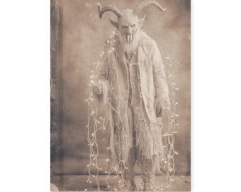 Vintage Victorian Krampus Gothic Journal Creepy Yule Christmas Notebook
