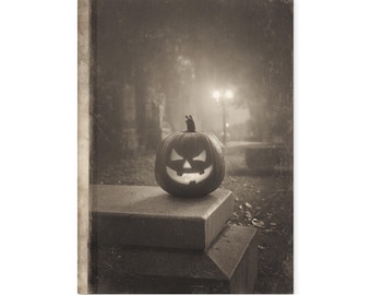 Vintage Victorian Jack O Lantern Halloween Night Journal