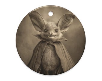 Vintage Victorian Gothic Vampire Bat Halloween Ornament