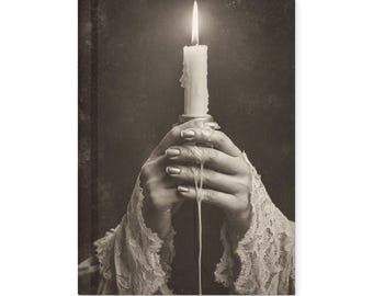 Vintage Gothic Candle Journal Pagan Writing Notebook