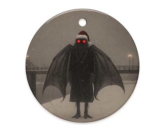 Mothman Christmas Ornament Cryptid Gothic Holiday Decor