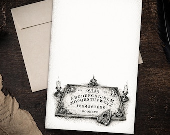 Gothic Ouija Board Stationery Set 5.5 x 8.5 Letter Writing Paper Victorian Spirit Board Notes with Envelopes