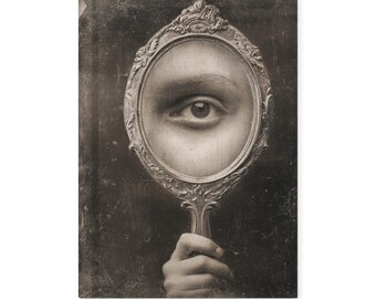 Vintage Victorian Mirror Eye Notebook Gothic Creepy Journal