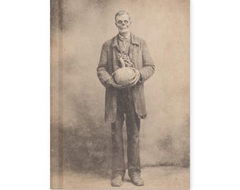 Vintage Victorian Zombie Pumpkin Gothic Halloween Notebook