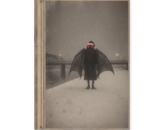 Mothman Christmas Notebook Cryptid Gothic Journal