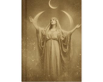 Vintage Victorian Pagan Triple Moon Goddess Journal