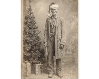 Vintage Victorian Gothic Creepy Zombie Santa Christmas Notebook