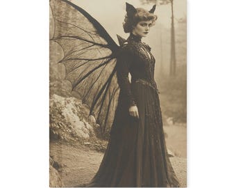 Vintage Victorian Dark Fairy Gothic Hardcover Notebook